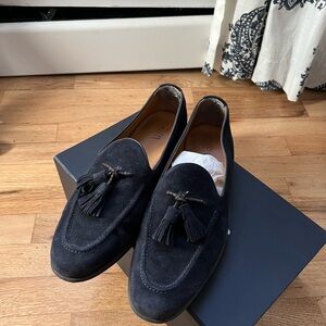 Zara Navy Suede Tassel Loafers / US 10